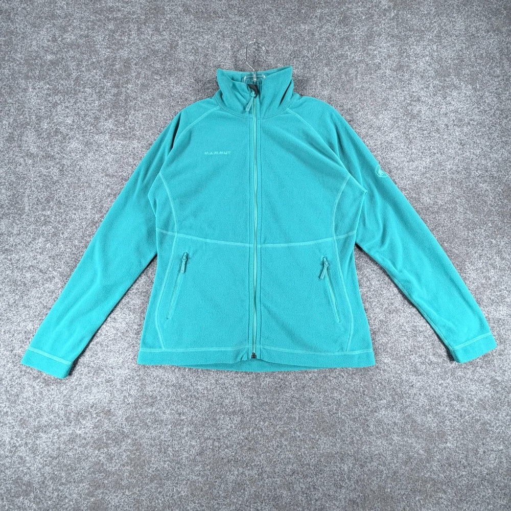 Mammut Aconcagua ML Jacket Mens L Teal Fleece High Neck Full Zip Hiking Climbing